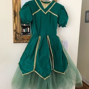Emerald and gold Girls costume Dance/Halloween